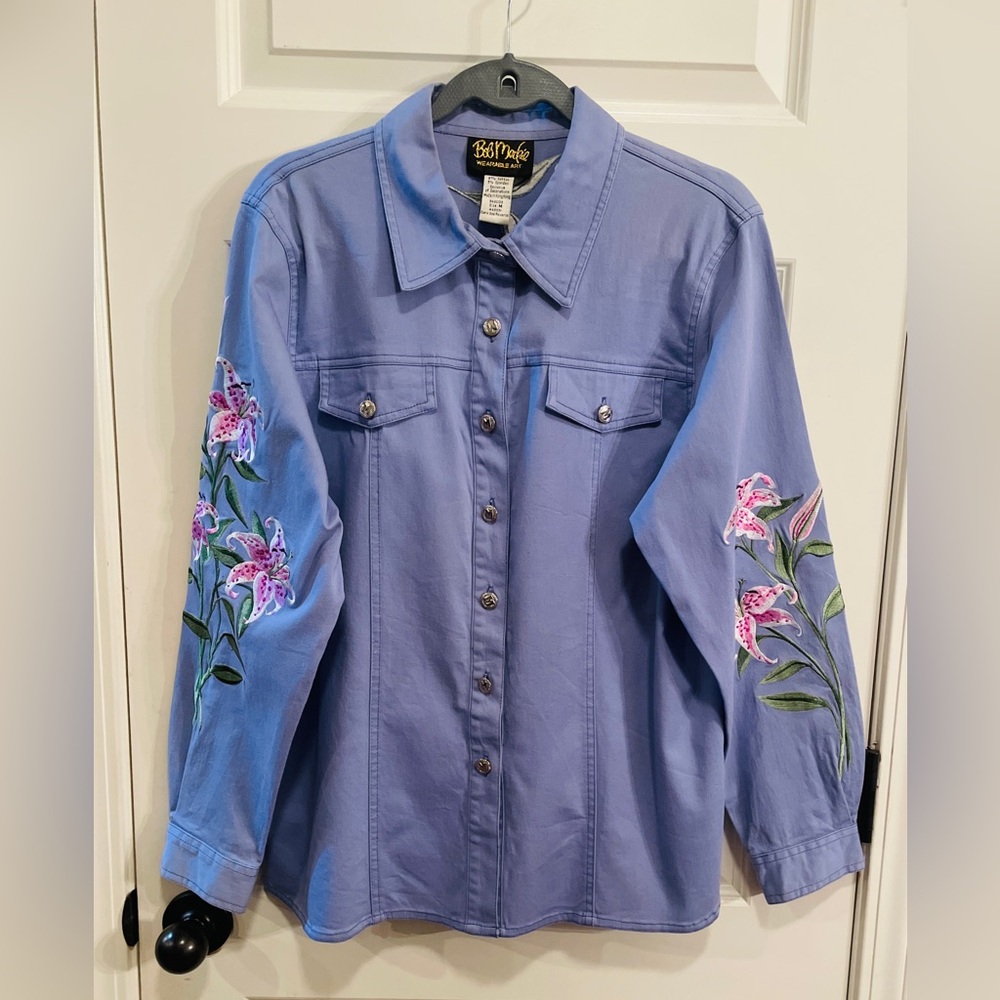 Bob Mackie Tyger Lily Shirt Medium
